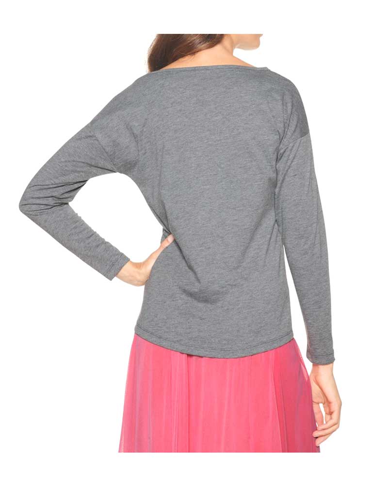 Heine Damen Shirt mit Druck, grau
