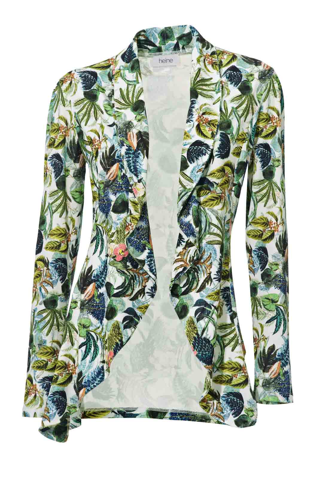 Heine Damen Jerseyjacke, grün-bunt