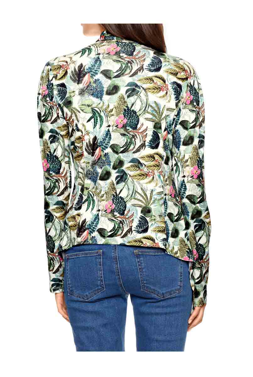Heine Damen Jerseyjacke, grün-bunt