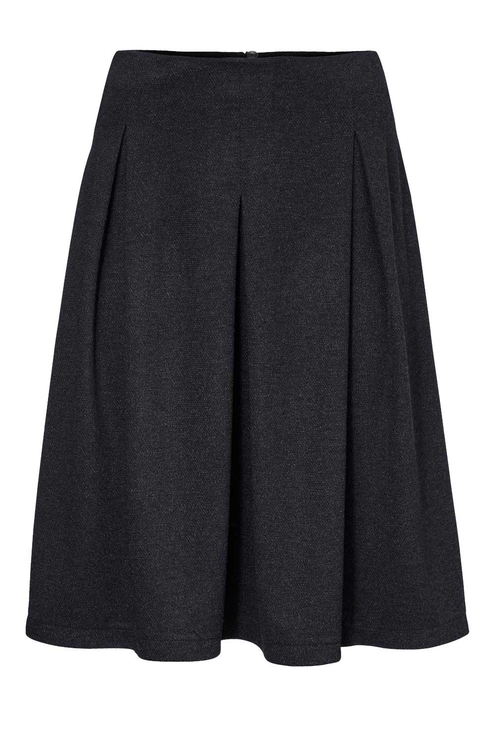 Ashley Brooke Damen Designer-Jerseyrock, dunkelblau-meliert