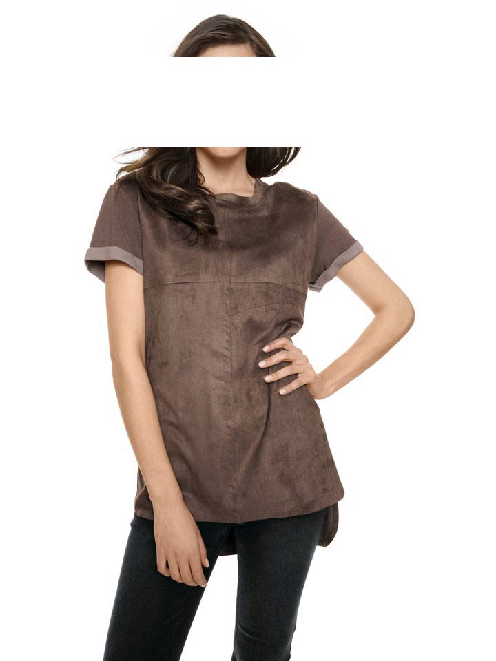 Heine - Best Connections Velourslederimitat-Shirt, braun