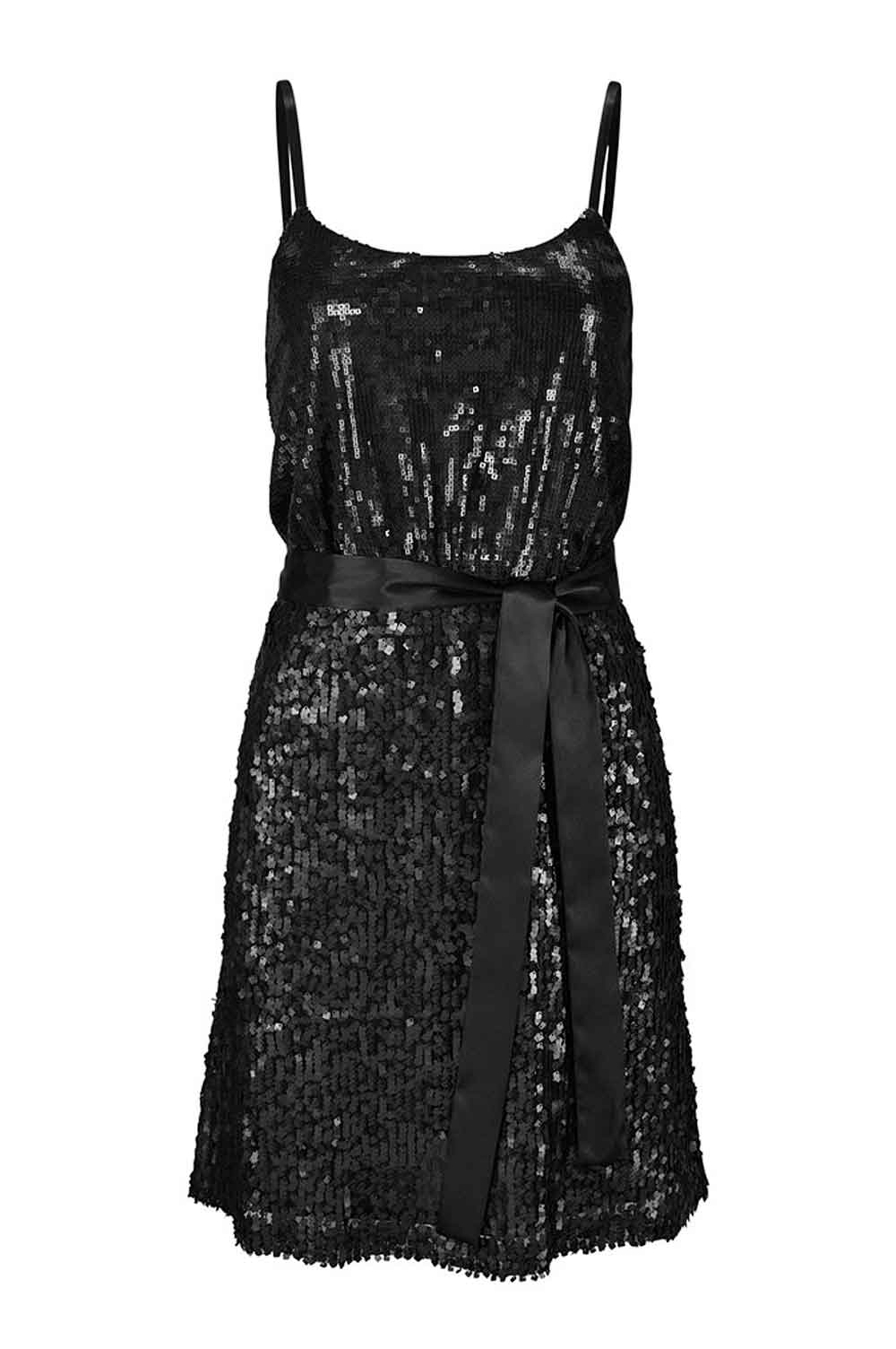 Laura Scott Evening Damen Paillettenkleid, schwarz