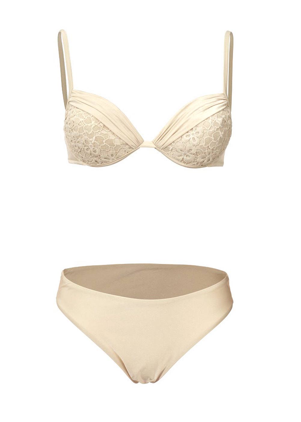 Heine Damen Push-up-Bikini, creme