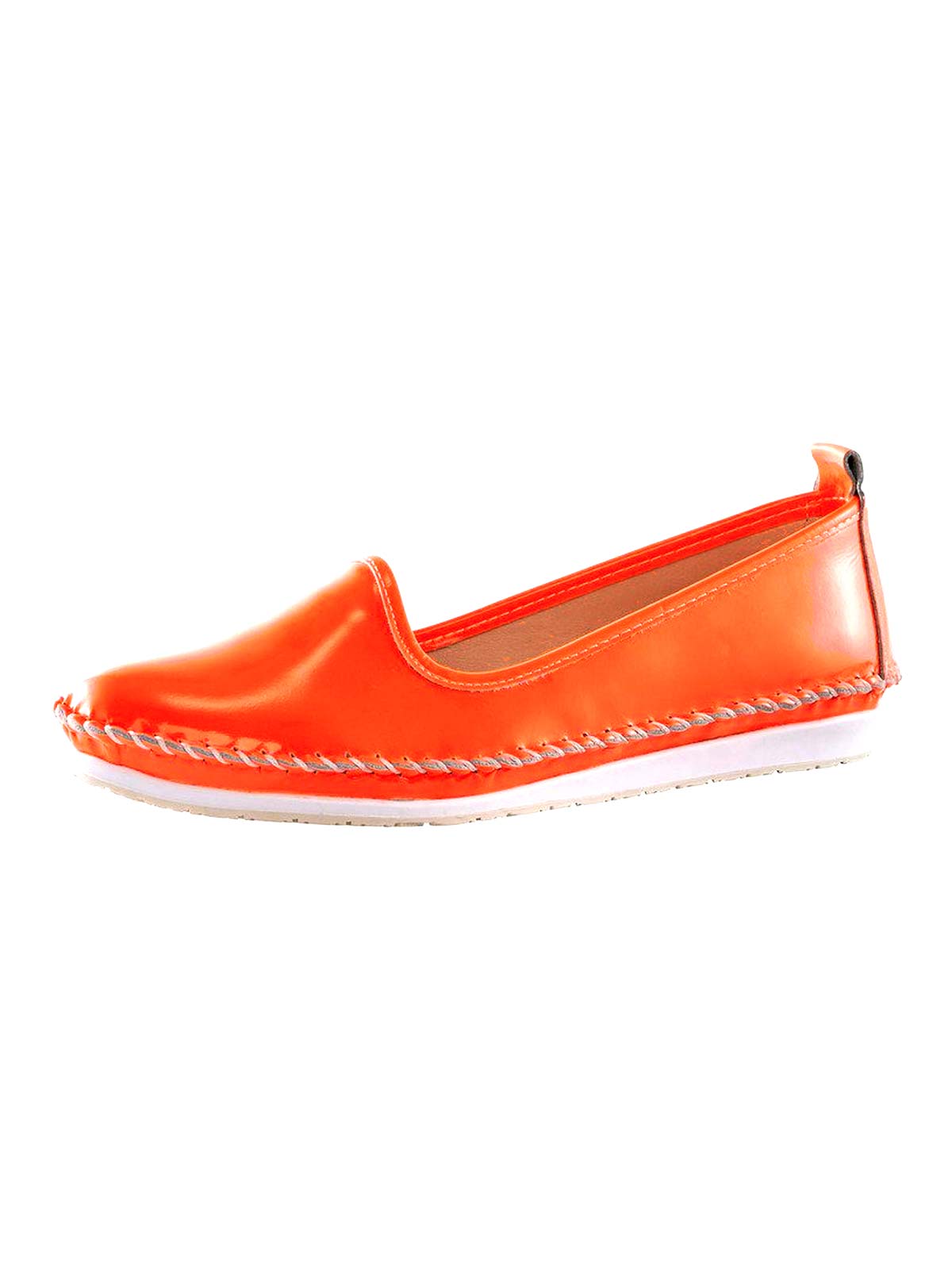 ANDREA CONTI Damen Lackleder-Slipper, neonorange