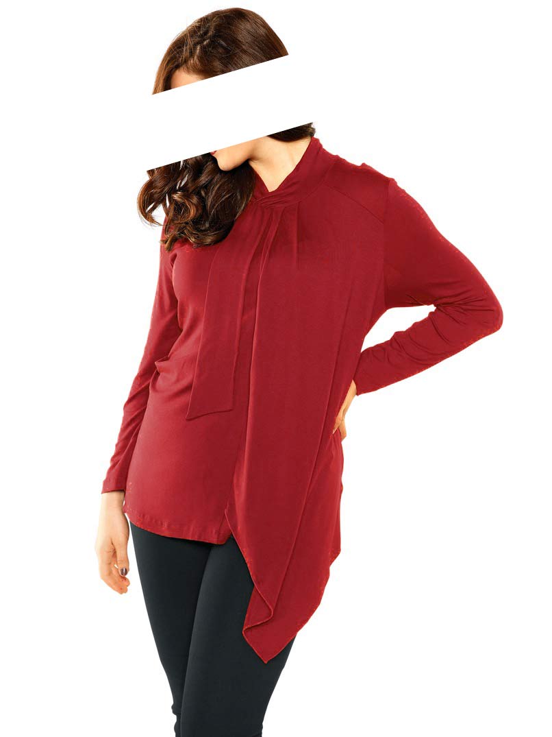 S. Madan Designer-Longshirt, rot