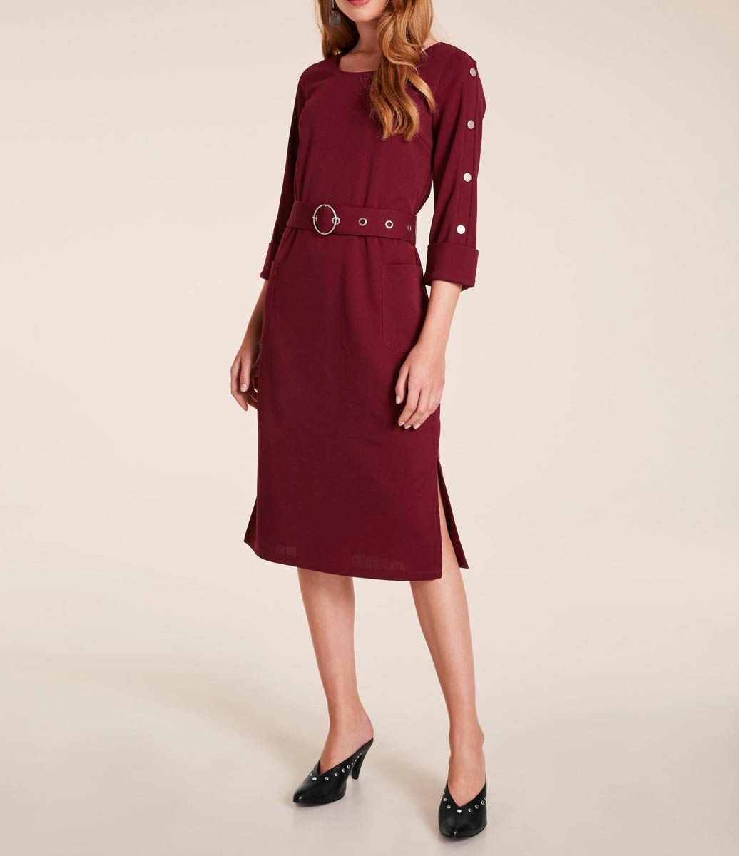 Ashley Brooke Damen Designer-Kleid, bordeaux