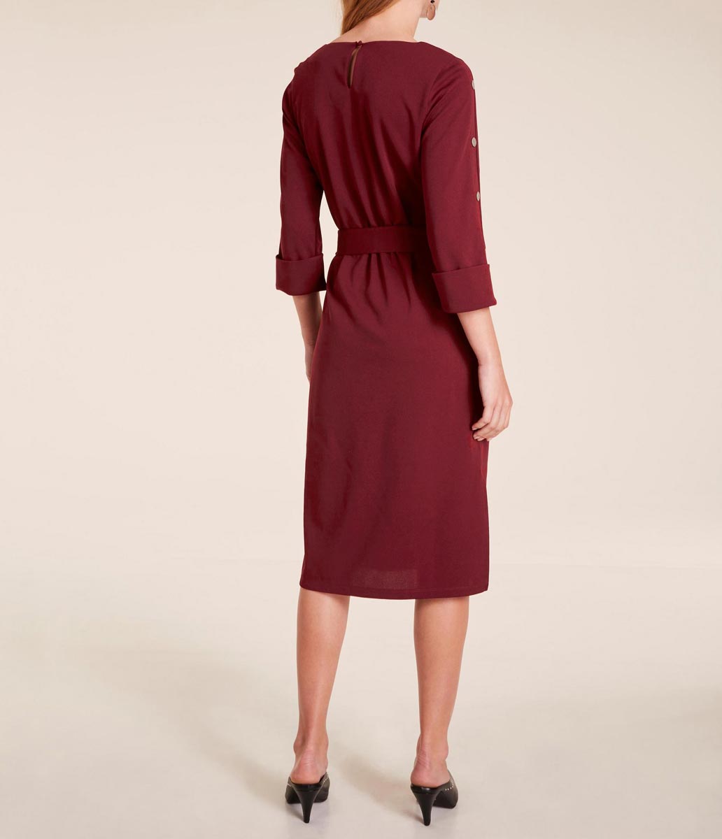 Ashley Brooke Damen Designer-Kleid, bordeaux