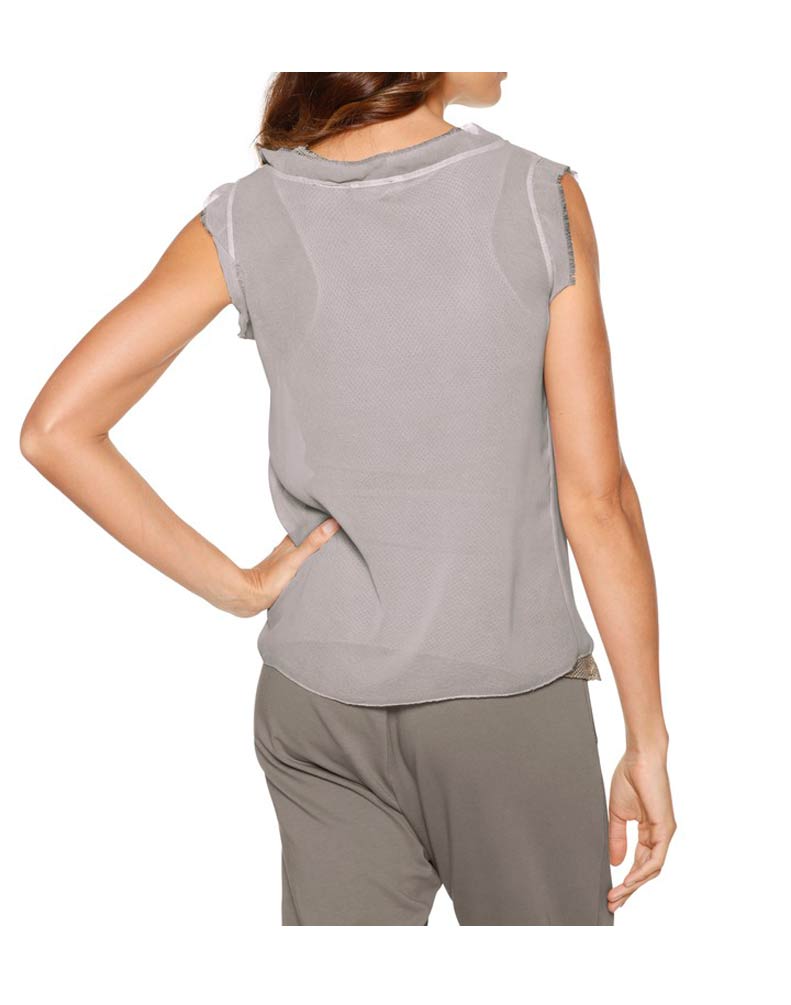 Heine - Best Connections Doppel-Blusentop, grau-beige