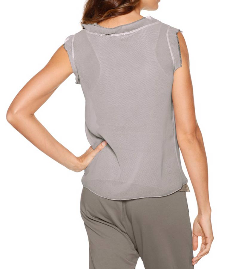Heine - Best Connections Doppel-Blusentop, grau-beige