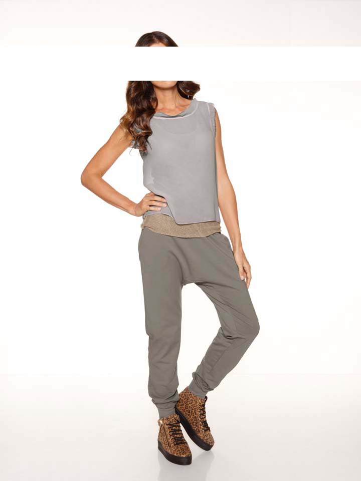 Heine - Best Connections Doppel-Blusentop, grau-beige