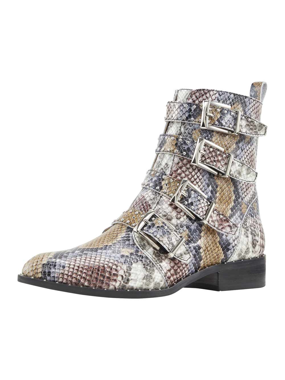 HEINE Damen Lederstiefelette mit Nieten, bunt