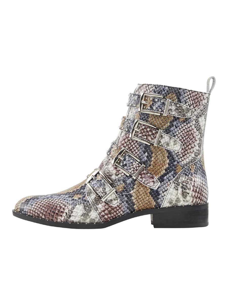 HEINE Damen Lederstiefelette mit Nieten, bunt