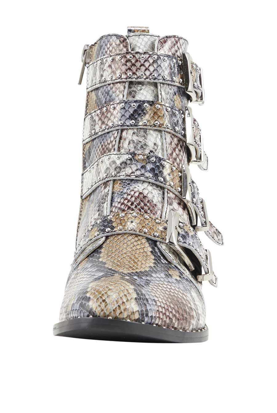 HEINE Damen Lederstiefelette mit Nieten, bunt