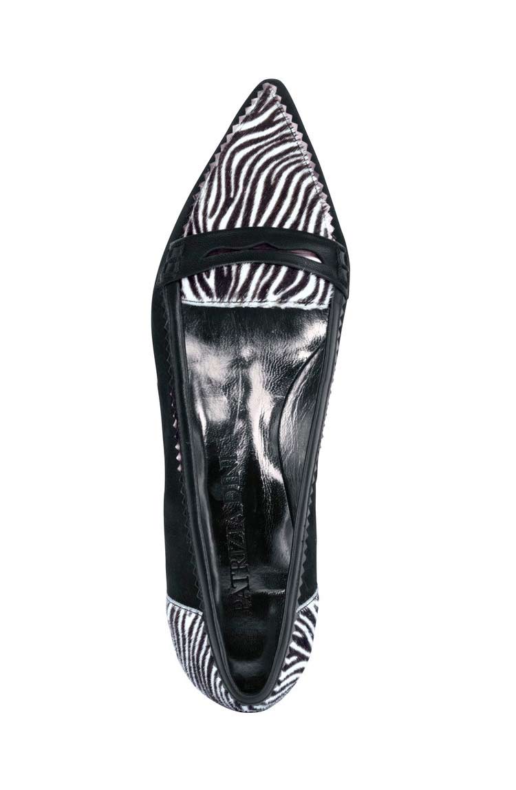 Patrizia Dini Damen Designer-Slipper, schwarz-weiß