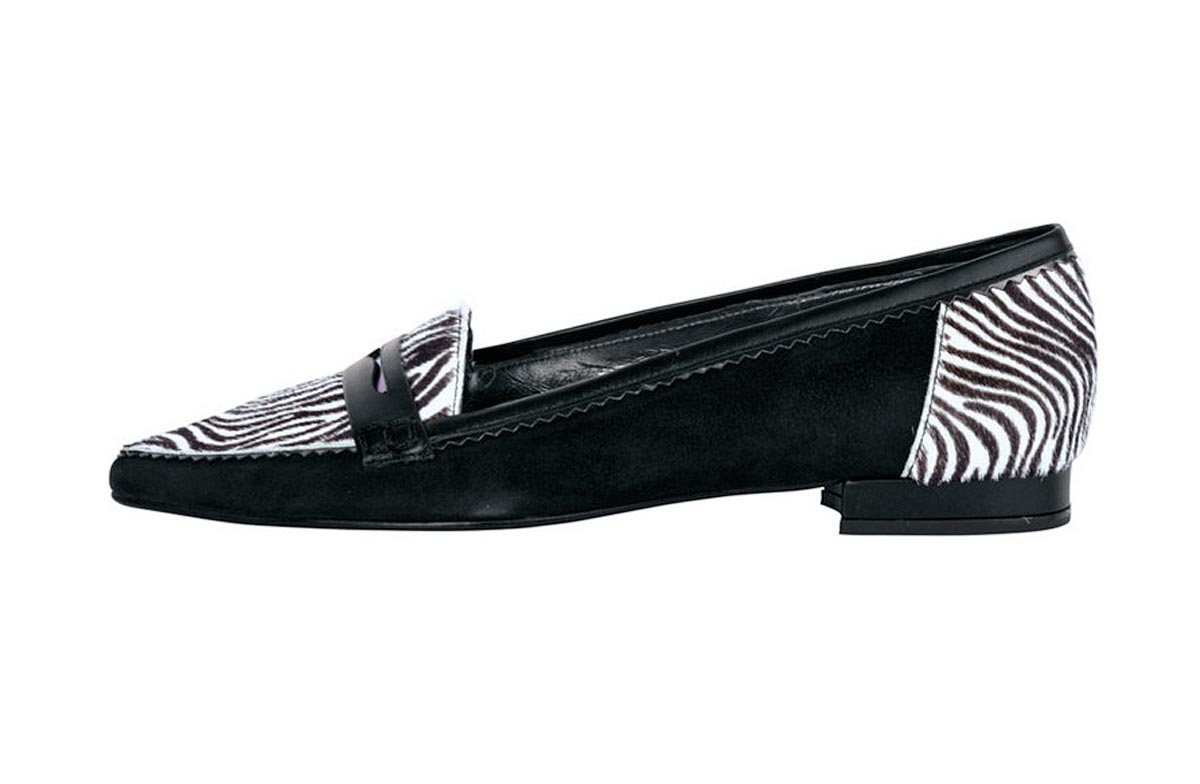 Patrizia Dini Damen Designer-Slipper, schwarz-weiß