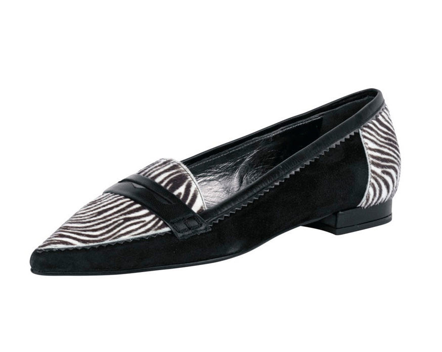 Patrizia Dini Damen Designer-Slipper, schwarz-weiß
