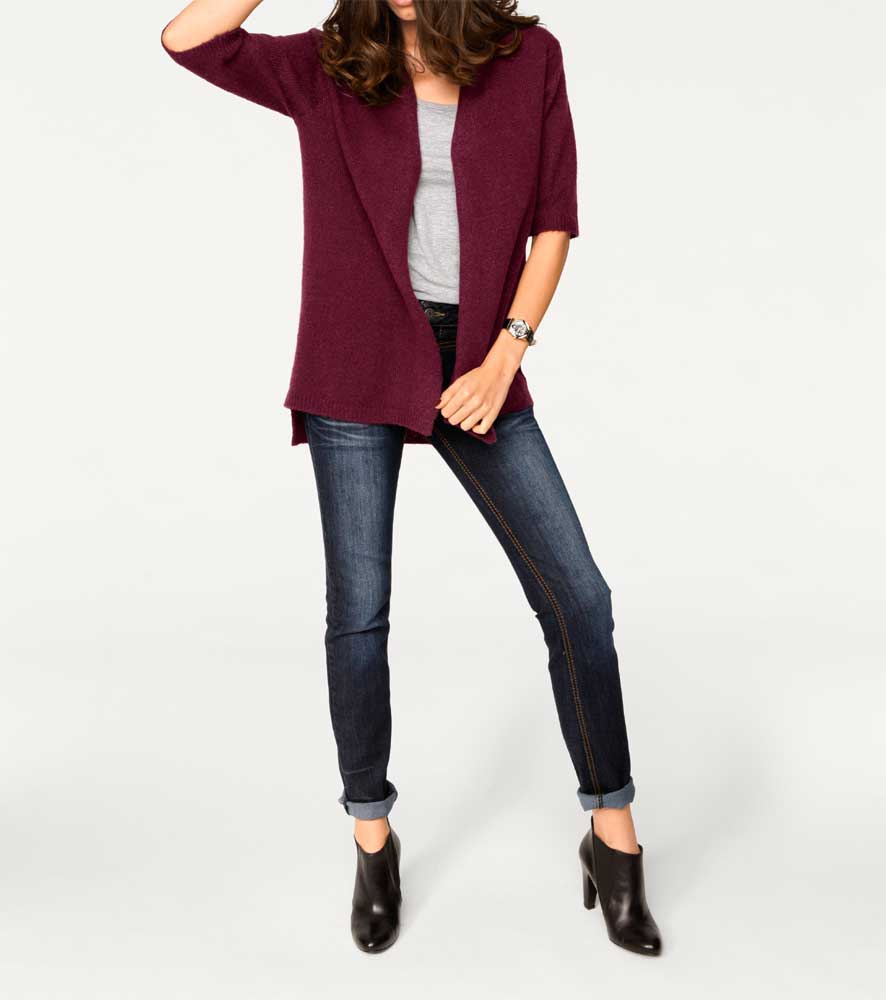 Heine-Best Connections Damen Cardigan, bordeaux