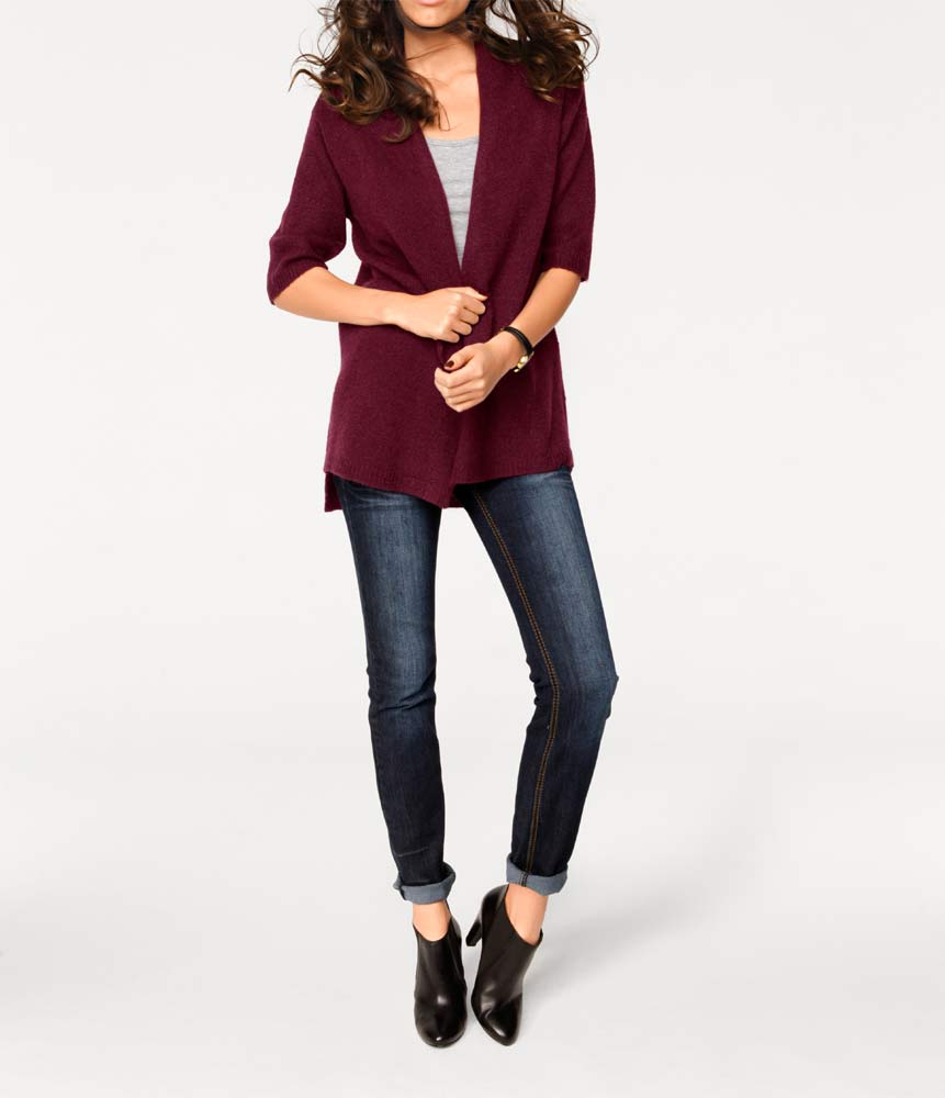 Heine-Best Connections Damen Cardigan, bordeaux