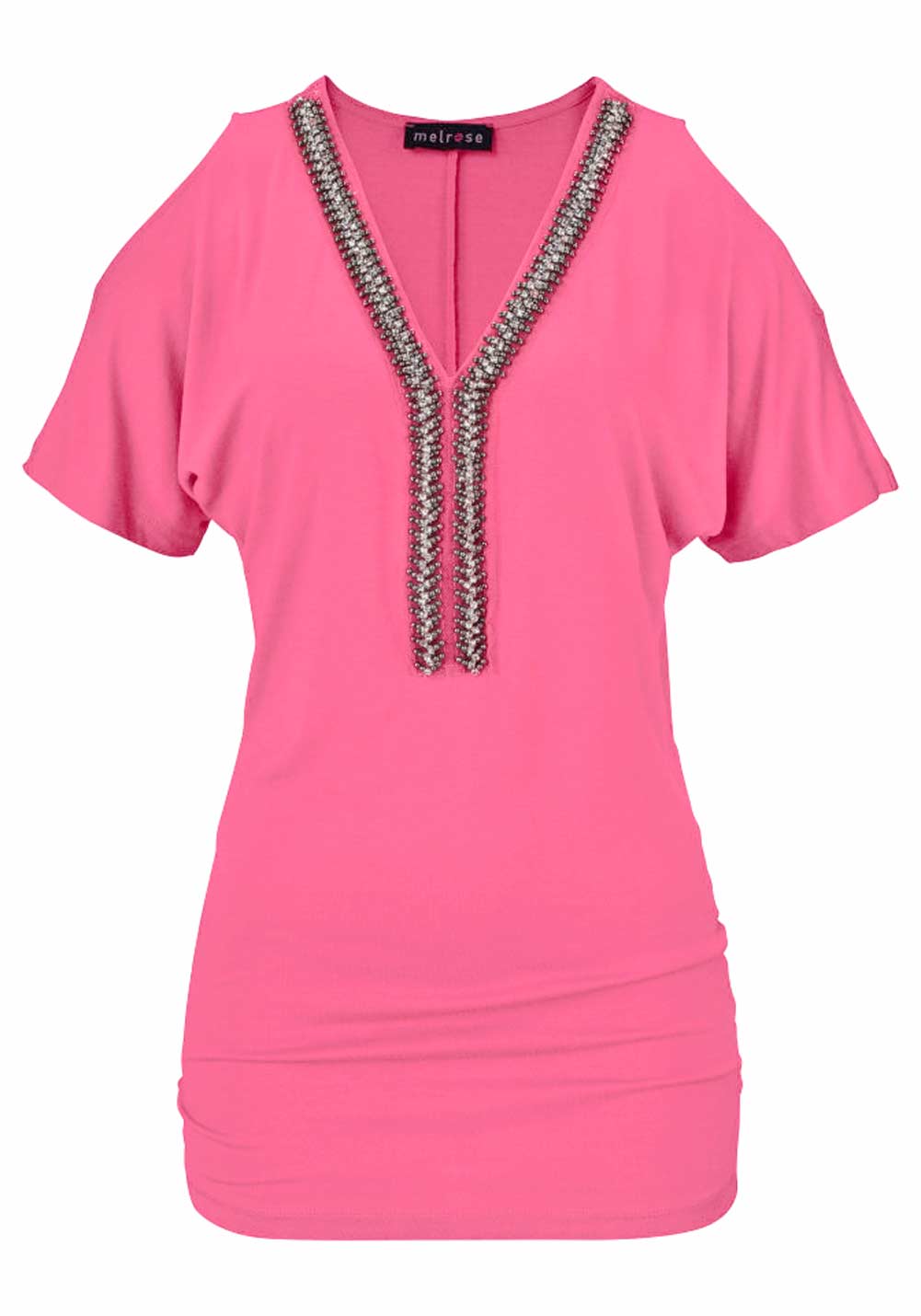 Melrose Shirt mit Strass, pink