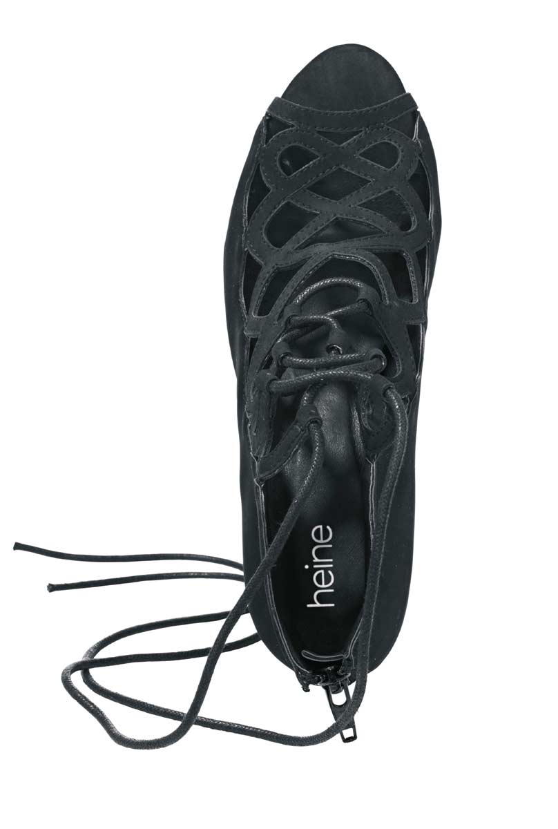 Heine Damen Sandalette, schwarz