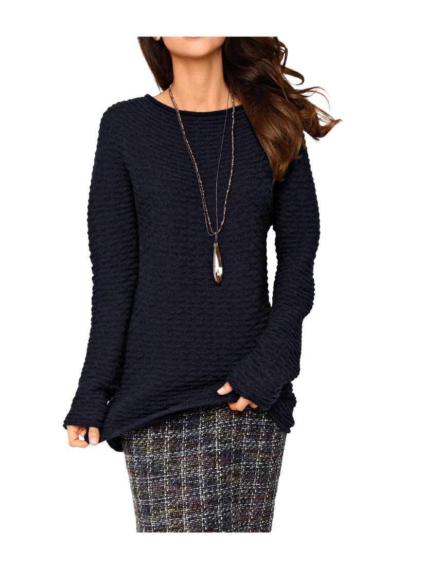 Ashley Brooke Damen Designer-Pullover, marine