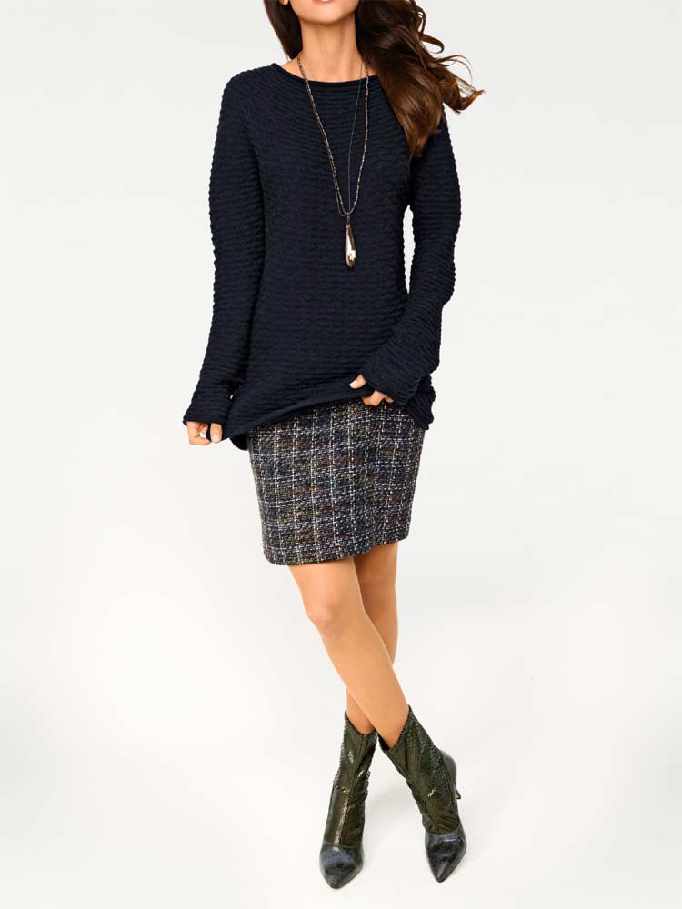 Ashley Brooke Damen Designer-Pullover, marine