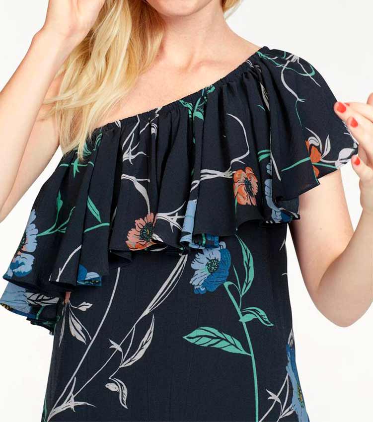 Pepe Jeans Damen Marken-Kleid, schwarz-bunt