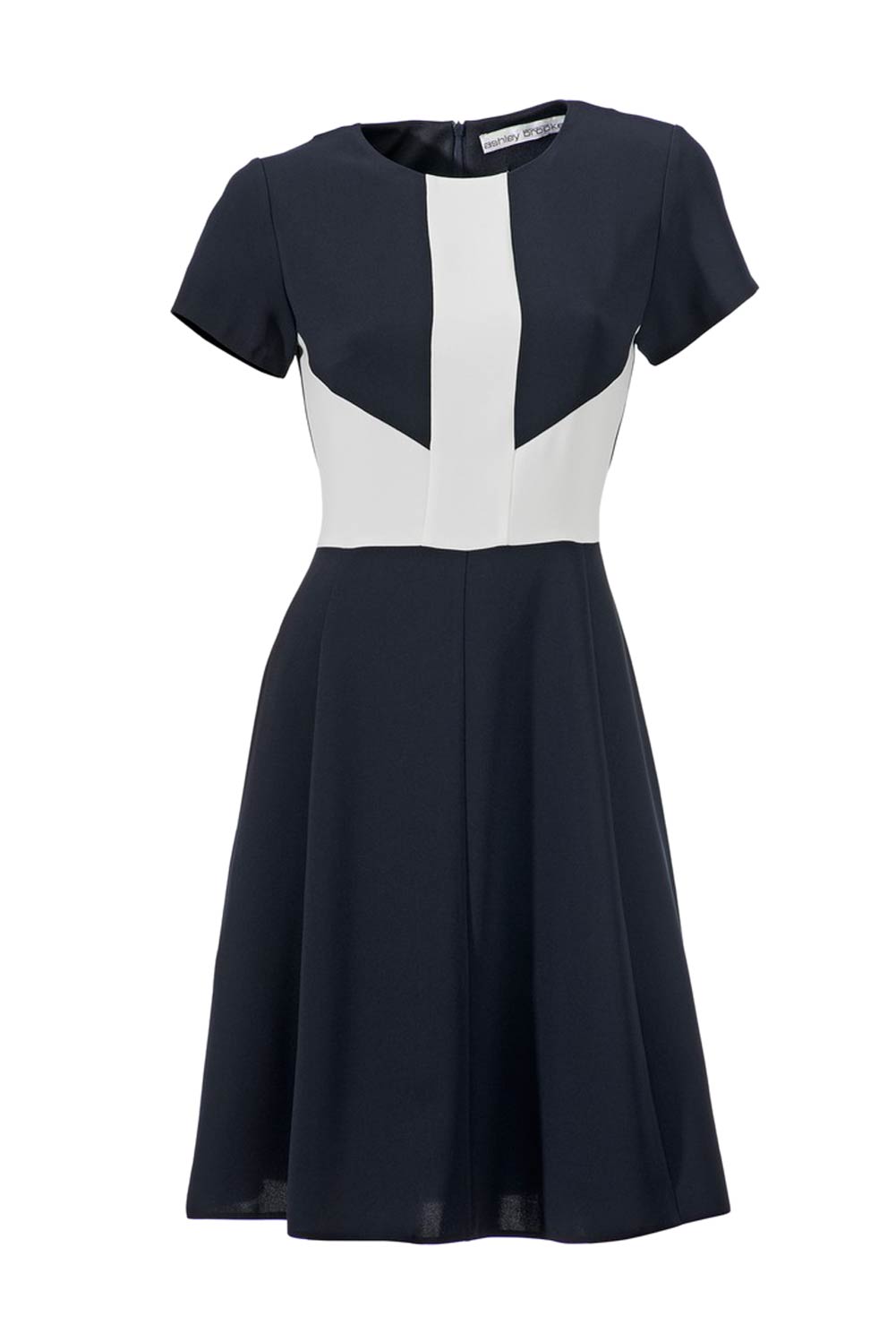 Ashley Brooke Damen Designer-Kleid, marine-cremeweiß