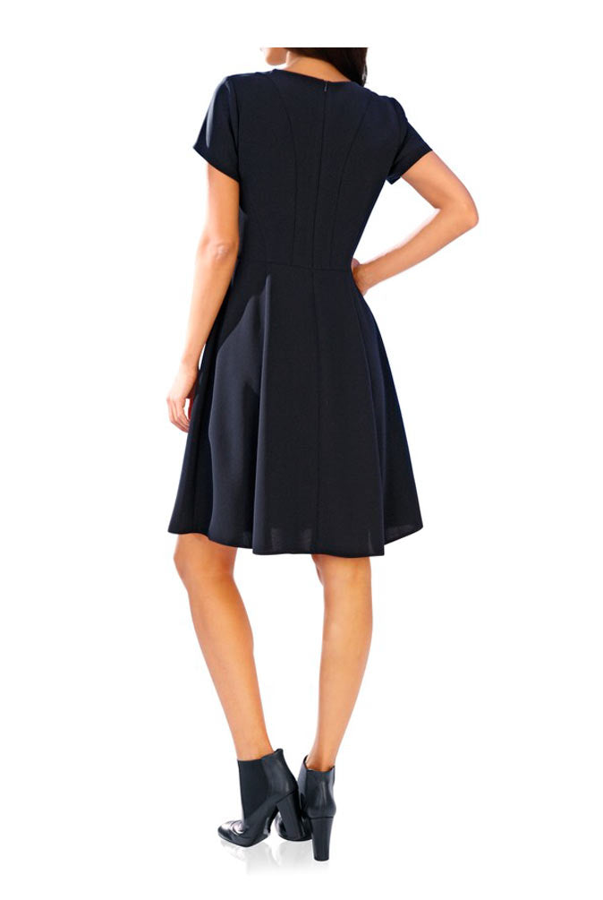 Ashley Brooke Damen Designer-Kleid, marine-cremeweiß