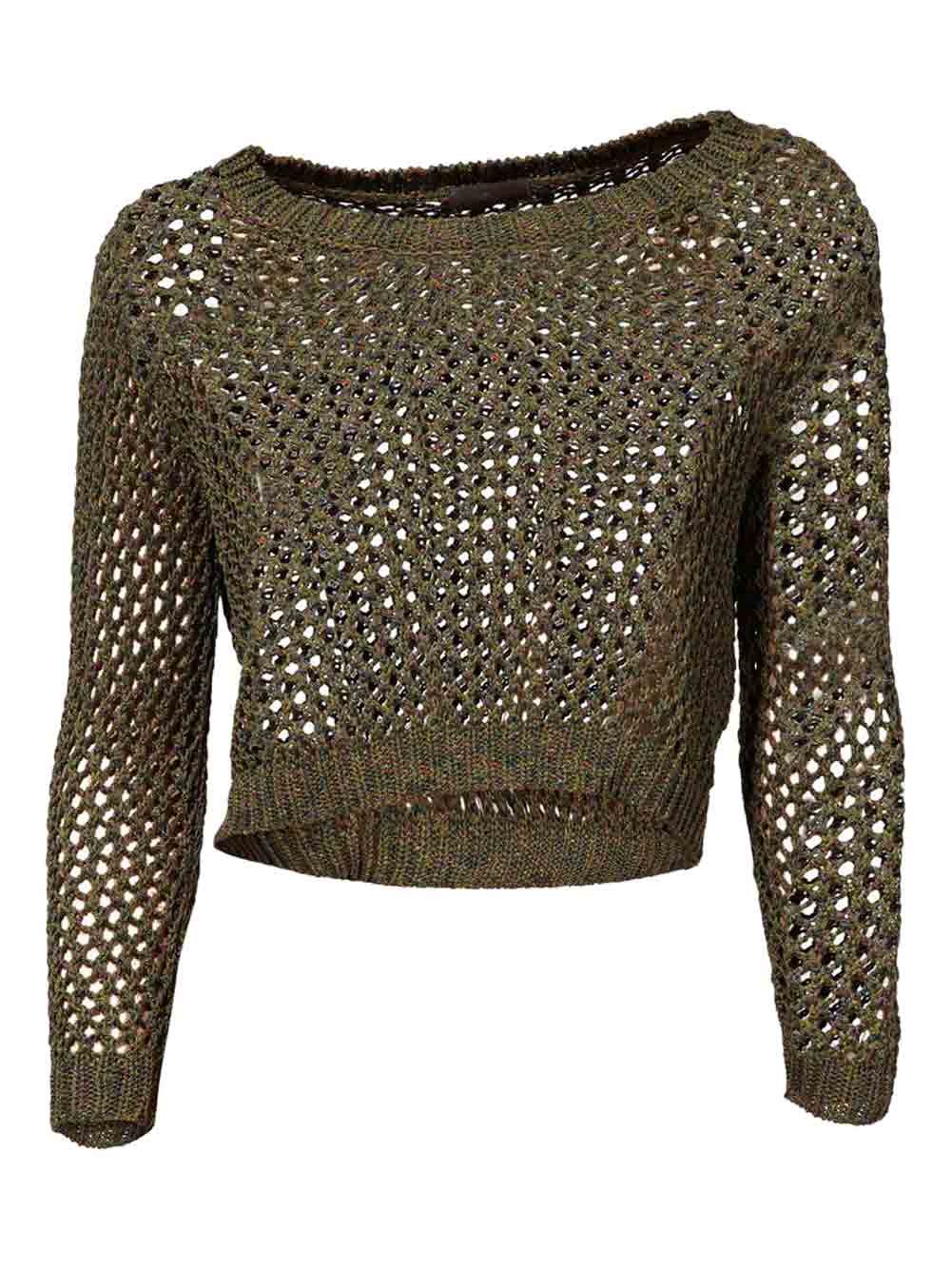 Mandarin Damen Pullover, oliv