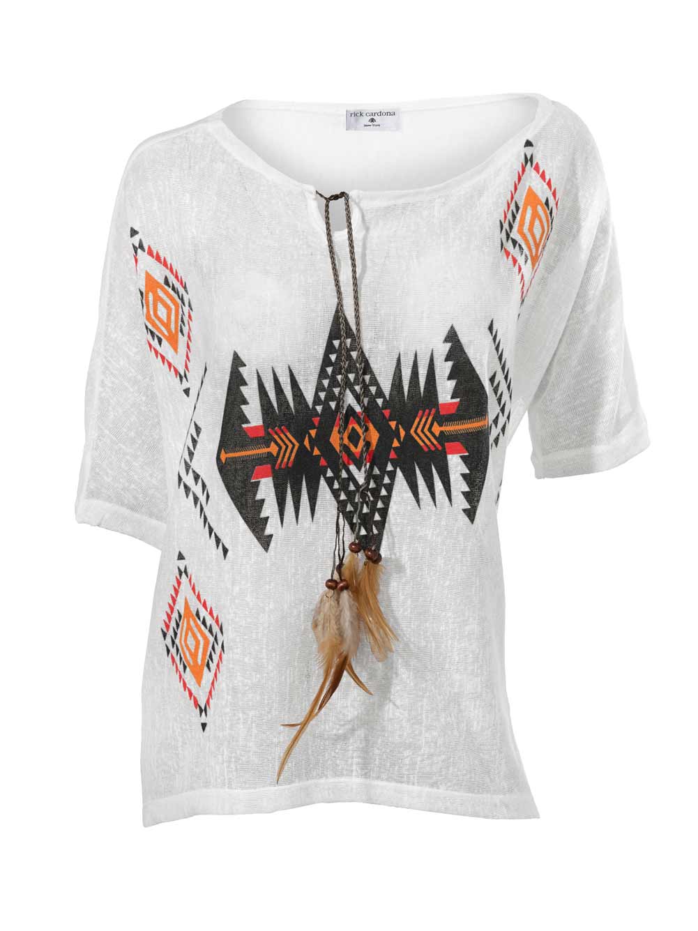 Rick Cardona Designer-Shirt, ecru-bunt