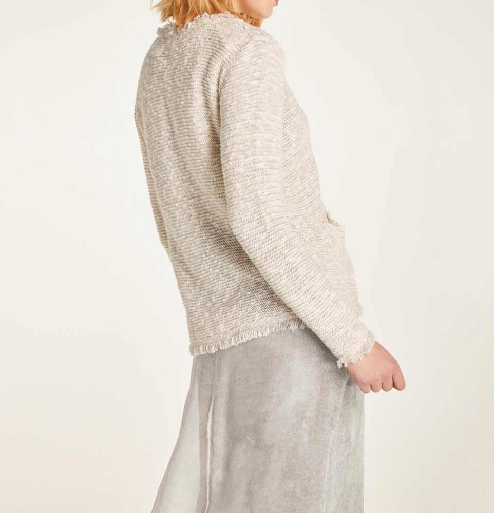 HEINE - BEST CONNECTIONS Damen Cardigan mit Fransen, beige