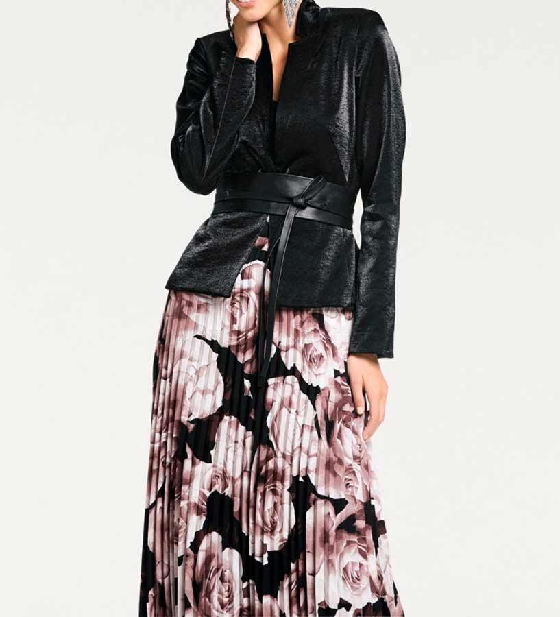 Ashley Brooke Damen Designer-Changeantblazer, schwarz