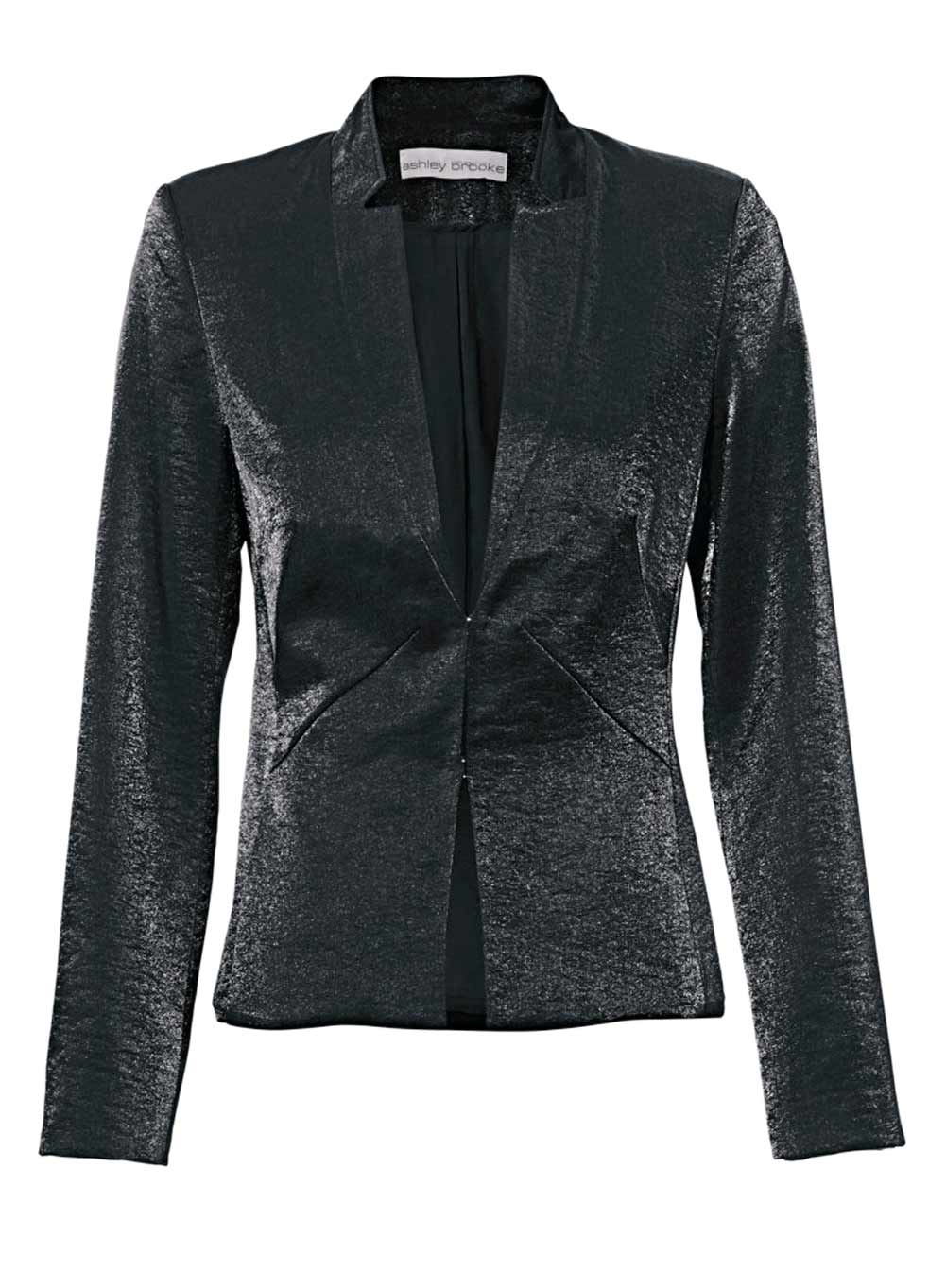 Ashley Brooke Damen Designer-Changeantblazer, schwarz