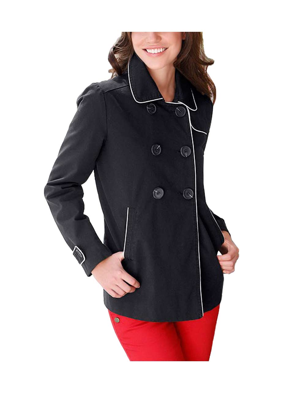 Jacke, schwarz-weiß