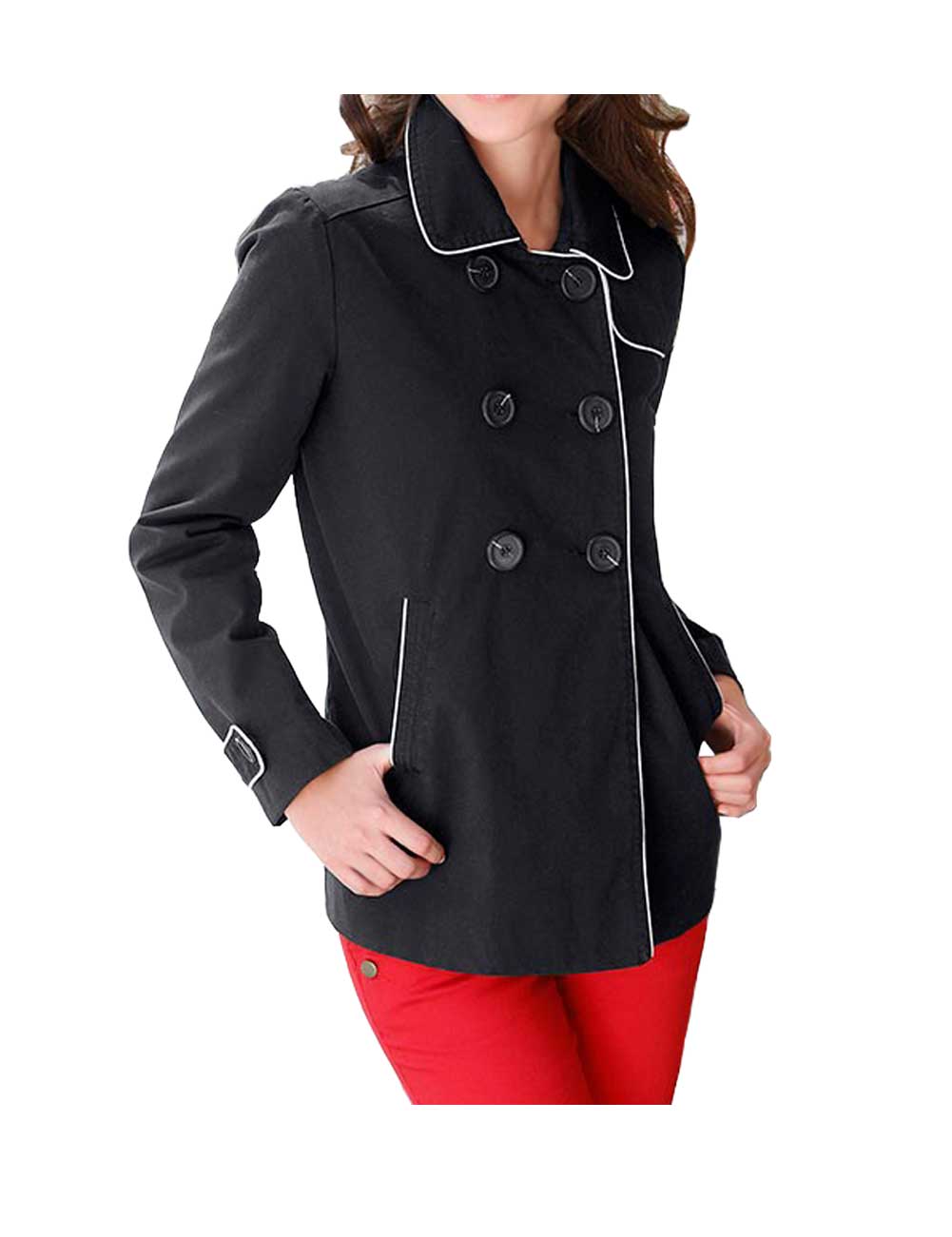 Jacke, schwarz-weiß