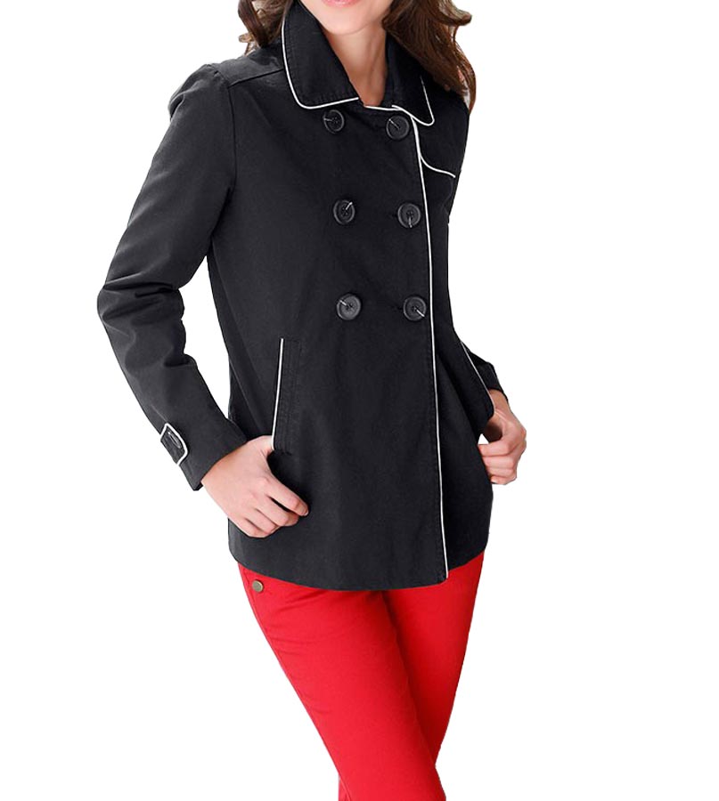 Jacke, schwarz-weiß