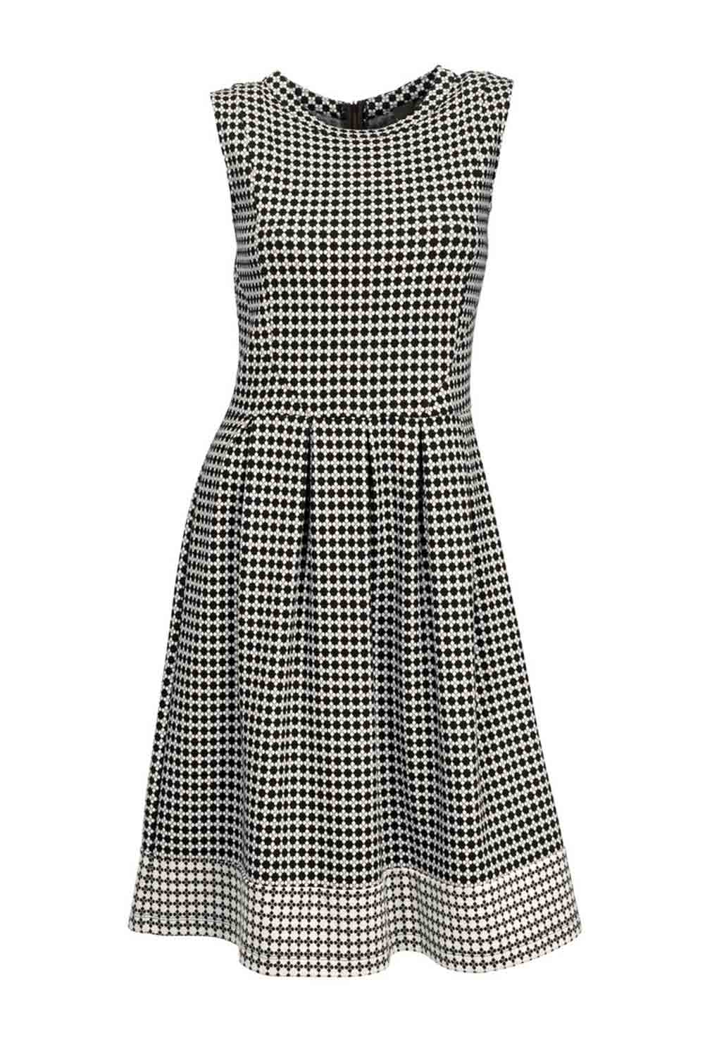 Heine - Best Connections Damen Kleid, offwhite-schwarz