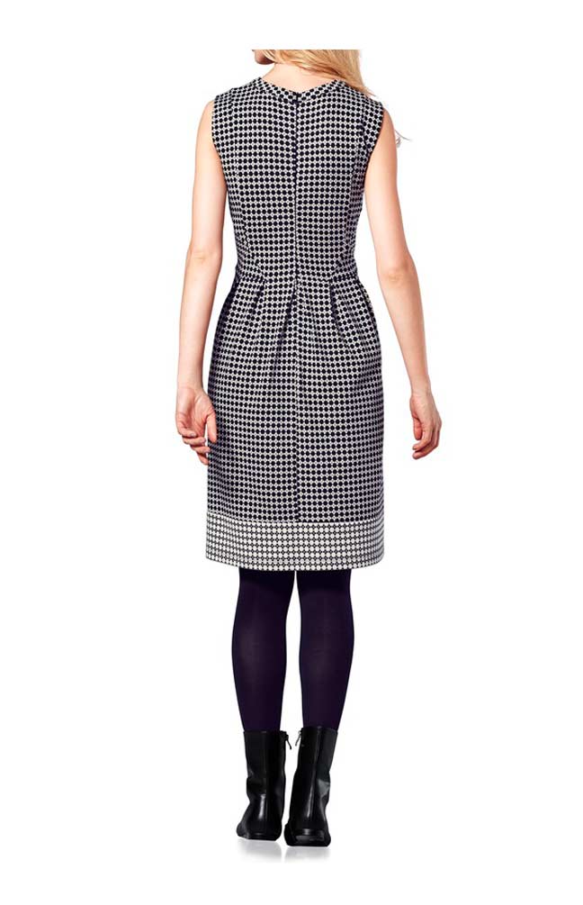 Heine - Best Connections Damen Kleid, offwhite-schwarz