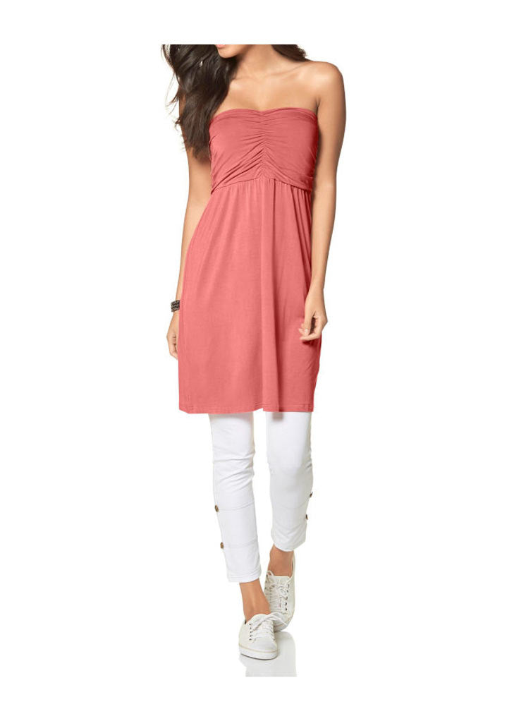 Chillytime Damen 2-in-1-Style-Kleid-Rock, lachs