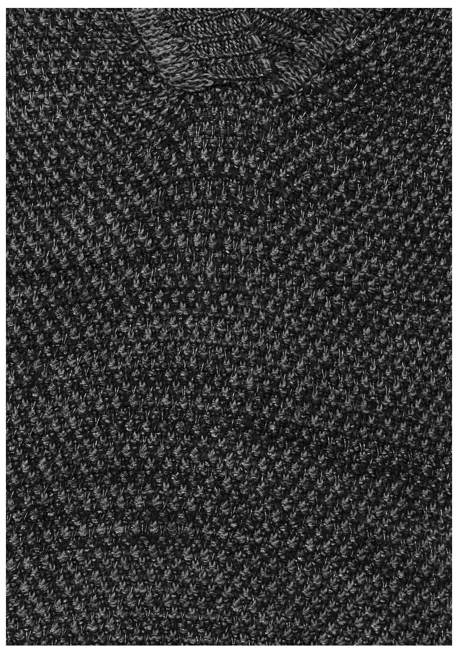 Tamaris Damen Marken-Pullover, schwarz meliert