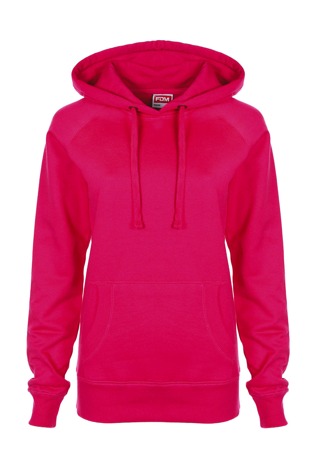 FDM Damen Ladies Raglan Hoodie Kapuzenpullover