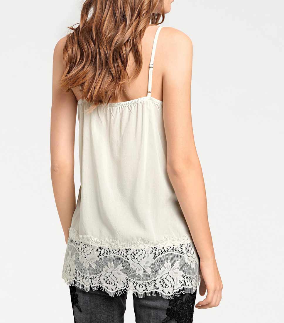 Heine - Best Connections Damen Lingerietop, ecru