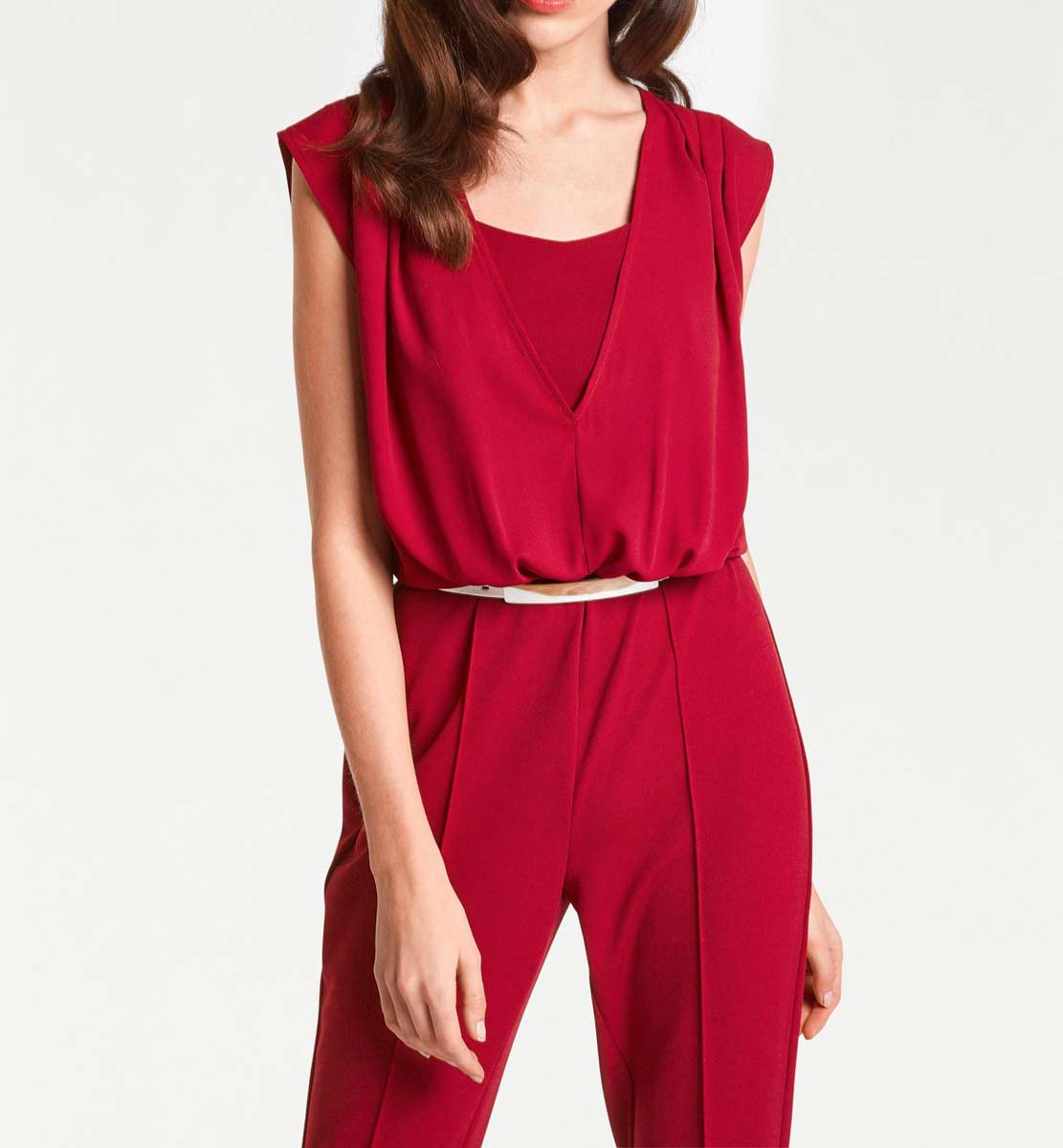 Ashley Brooke Damen Designer-Overall, rot