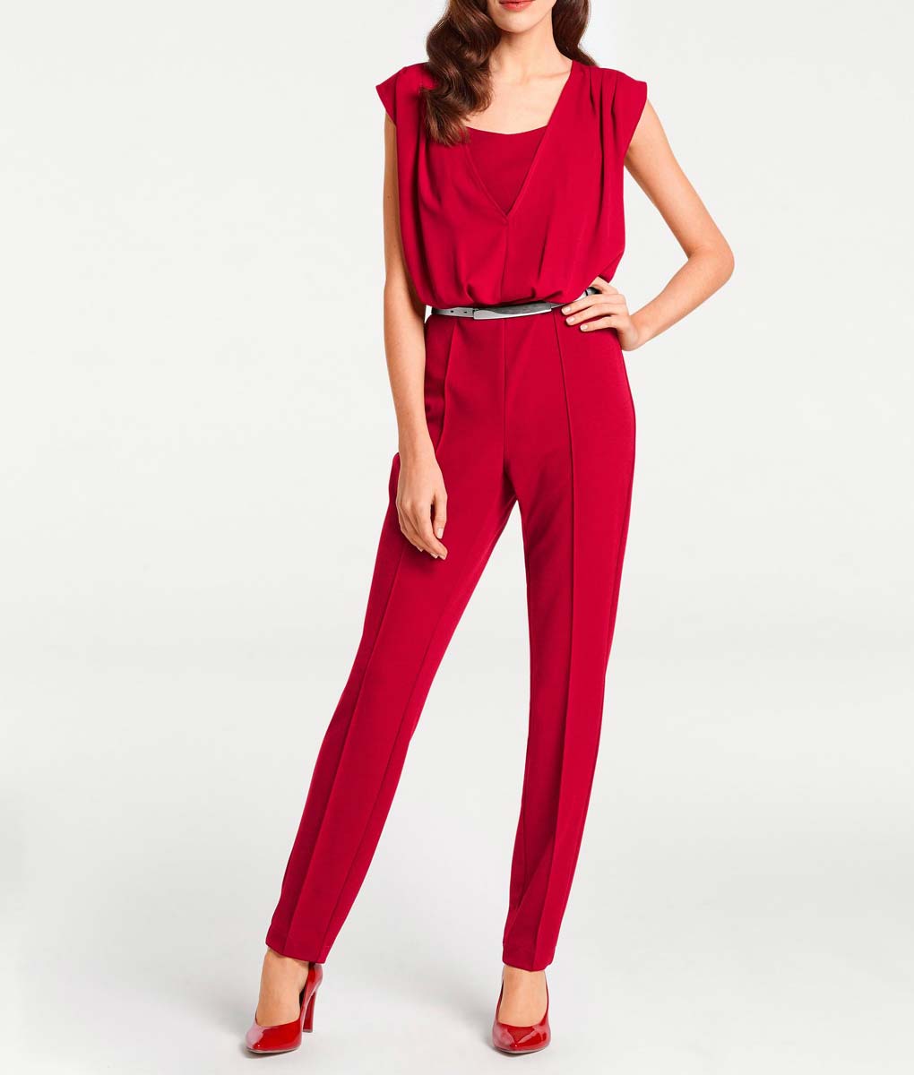 Ashley Brooke Damen Designer-Overall, rot