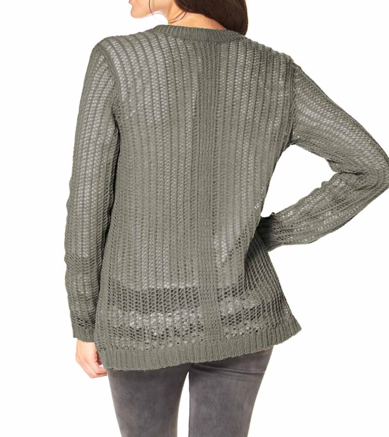 Aniston Damen Strickjacke, grau