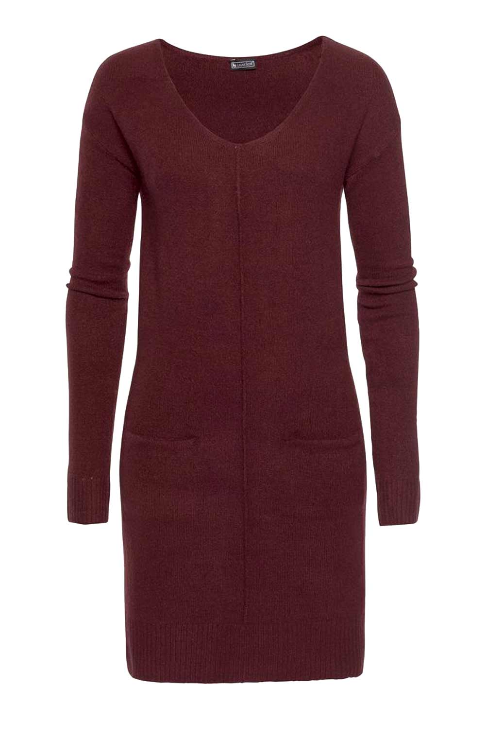 Laura Scott Damen Strickkleid, weinrot