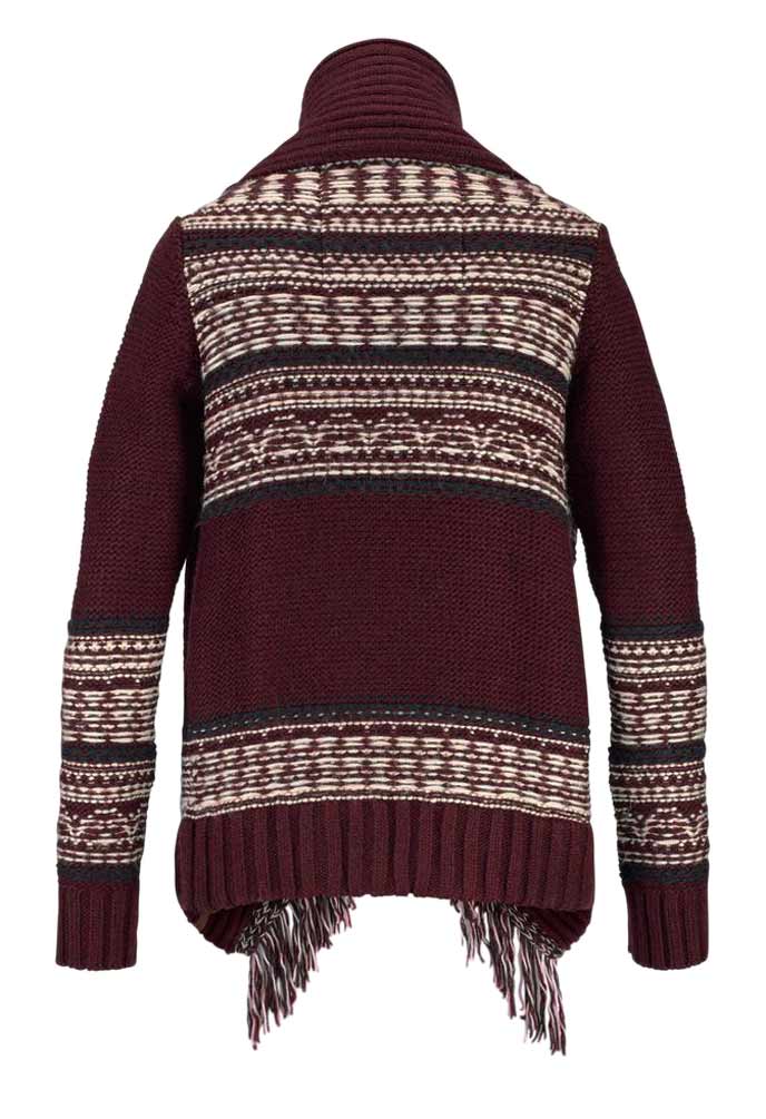 Superdry Damen Marken-Cardigan, bordeaux-bunt