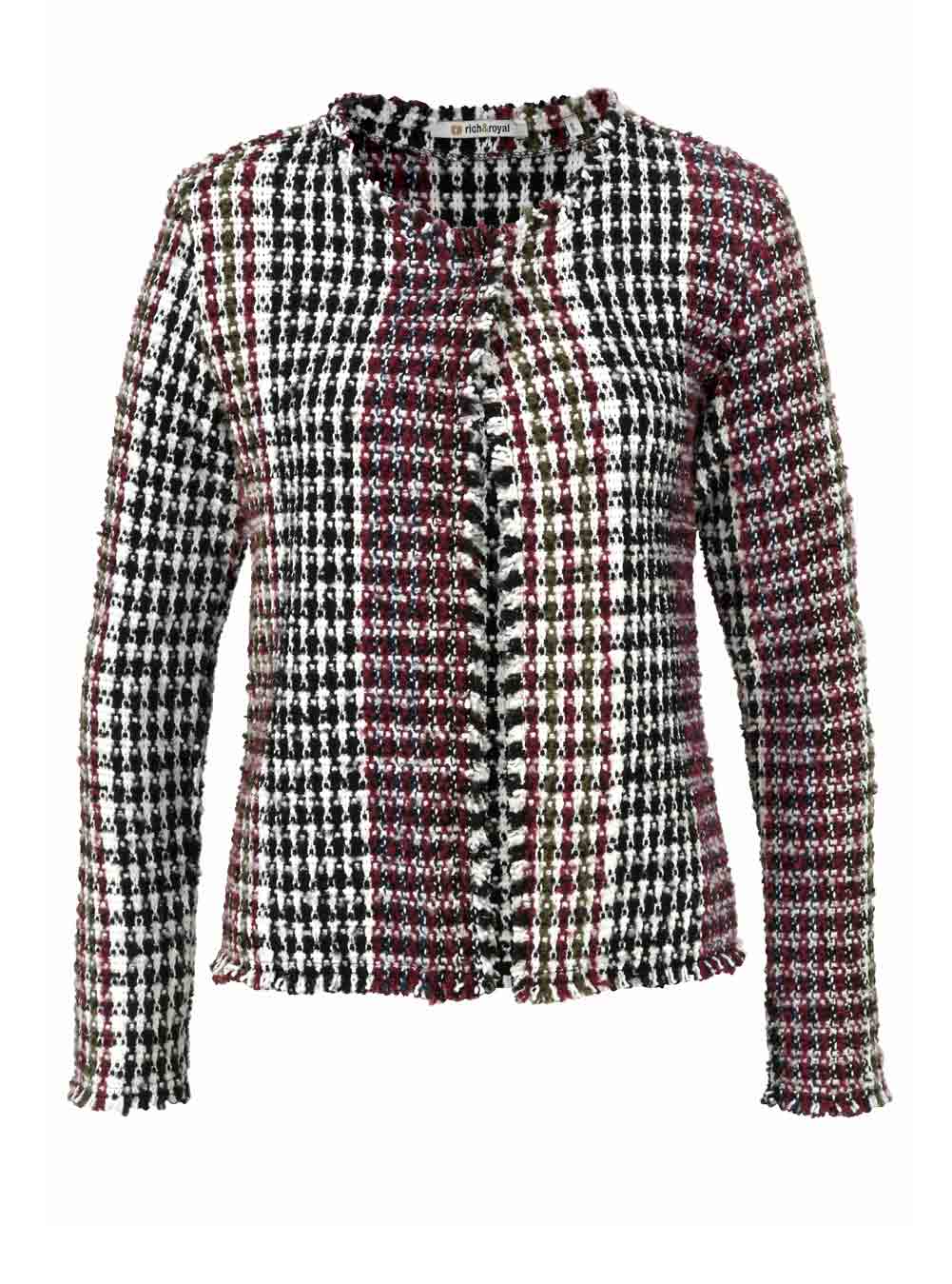 Rich & Royal Damen Marken-Boucléjacke, bunt