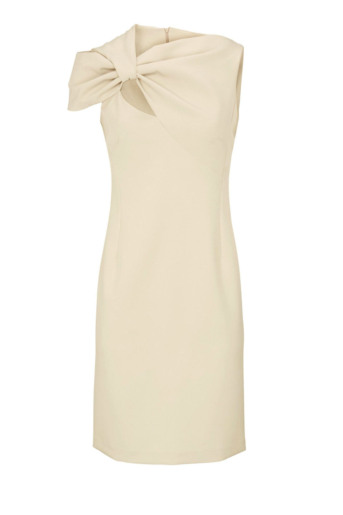Heine Damen Drapé-Etuikleid, creme